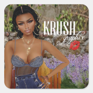 Adesivo Quadrado Krush Graphix, por Ahsek Novel Stickers 38