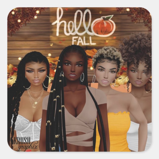 Adesivo Quadrado Krush Graphix, por Ahsek Novel Stickers 55 (Frente)