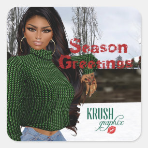 Adesivo Quadrado Krush Graphix, por Ahsek Novel Stickers 56