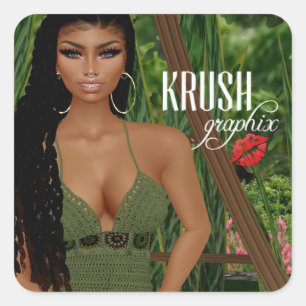 Adesivo Quadrado Krush Graphix, por Ahsek Novel Stickers 58