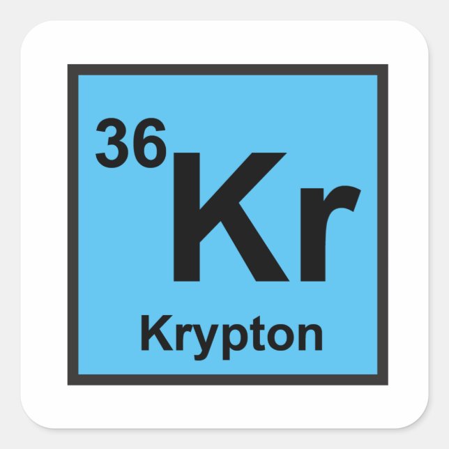 Adesivo Quadrado Krypton Sticker (Frente)