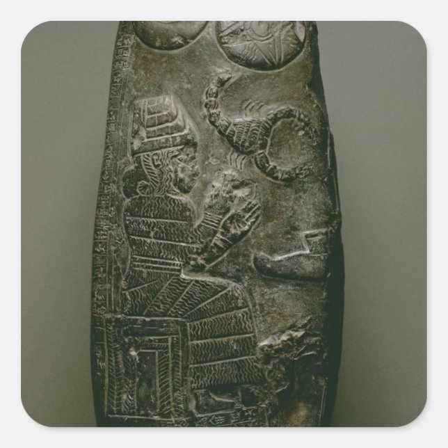 Adesivo Quadrado Kudurru de Nazimaruttash, Rei da Babilônia, c.1328 (Frente)