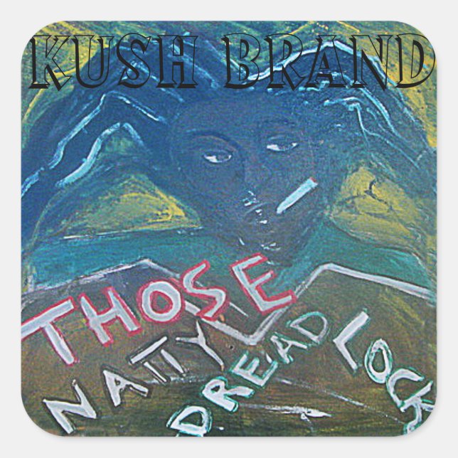 ADESIVO QUADRADO KUSH NATURAL (Frente)