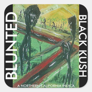 ADESIVO QUADRADO KUSH PRETO