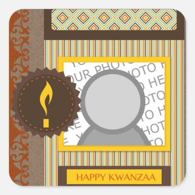 Adesivo Quadrado kwanzaa feliz (álbum) (Frente)