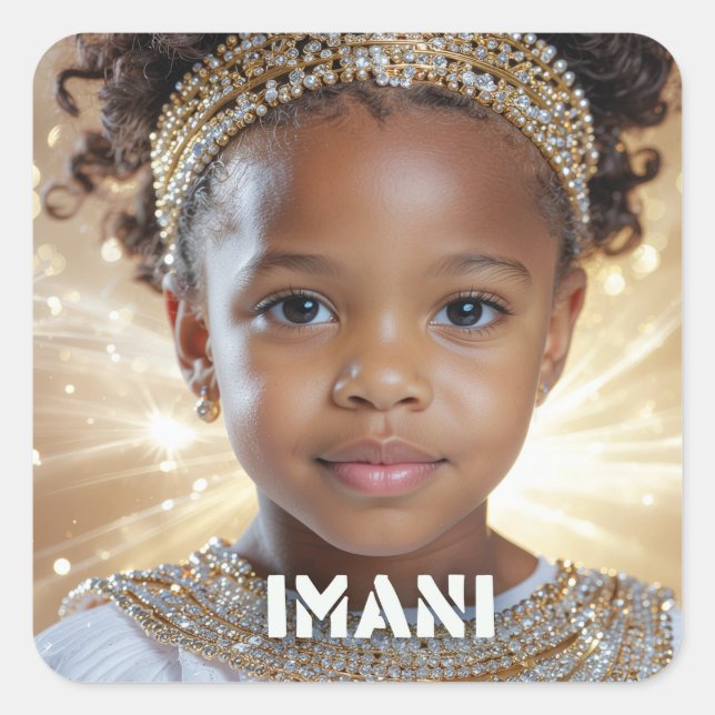 ADESIVO QUADRADO KWANZAA - IMANI - (Frente)