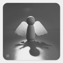 Adesivo Quadrado Kwetsbaarheid en breekbaarheid symbolic in Engel.