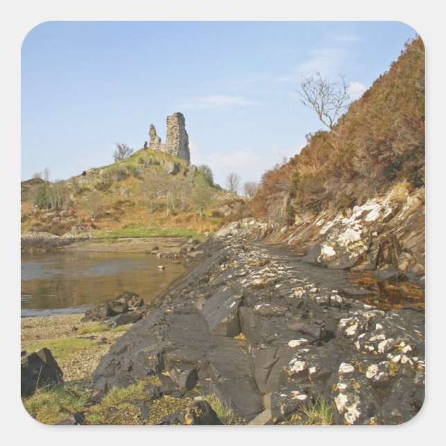 Adesivo Quadrado Kyfalin, Escócia. As ruínas antigas de (Frente)