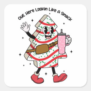 Adesivo Quadrado Lá Fora, Parece Um Caco - O Natal Boujee