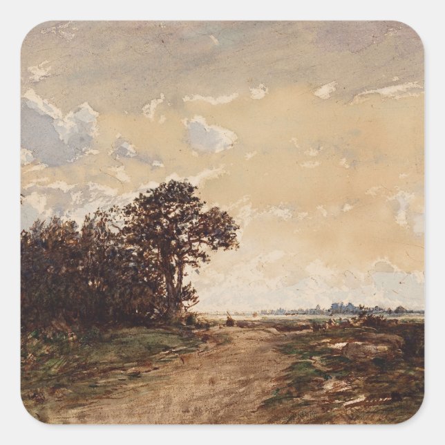 Adesivo Quadrado La Forêt De Fontainebleau Aux Environs De Barbizon (Frente)