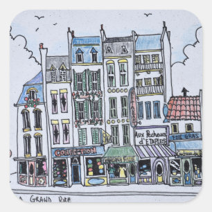 Adesivo Quadrado La Grand Rue Boulogne-Sur-Mer, França
