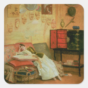 Adesivo Quadrado La Liseuse