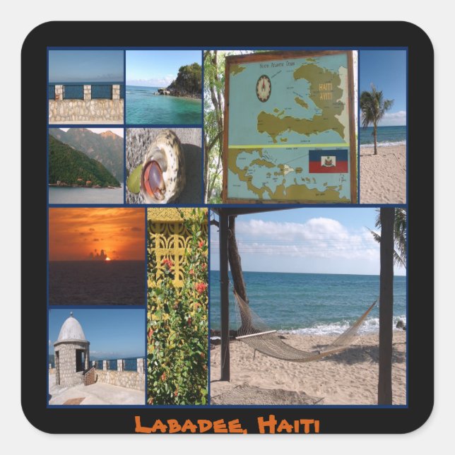 Adesivo Quadrado Labadee, Haiti (Frente)