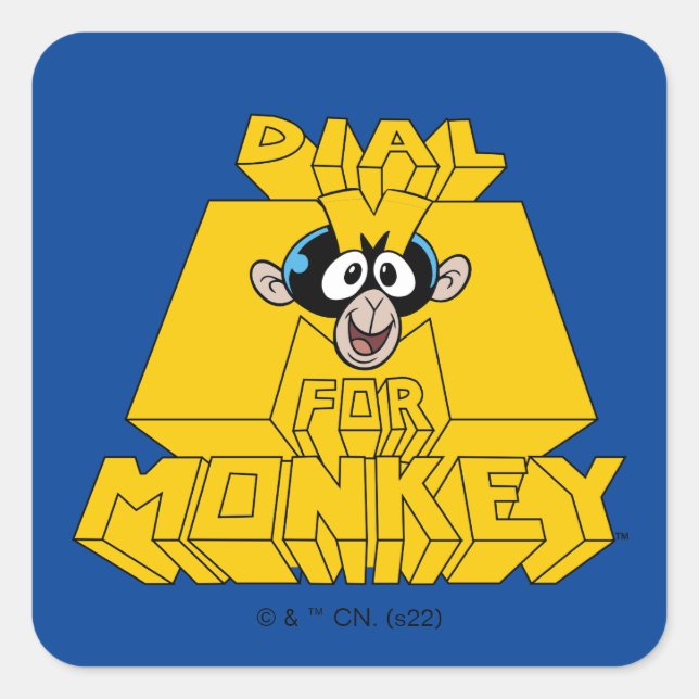 Adesivo Quadrado Laboratório de Dexter - Disque M para macaco (Frente)
