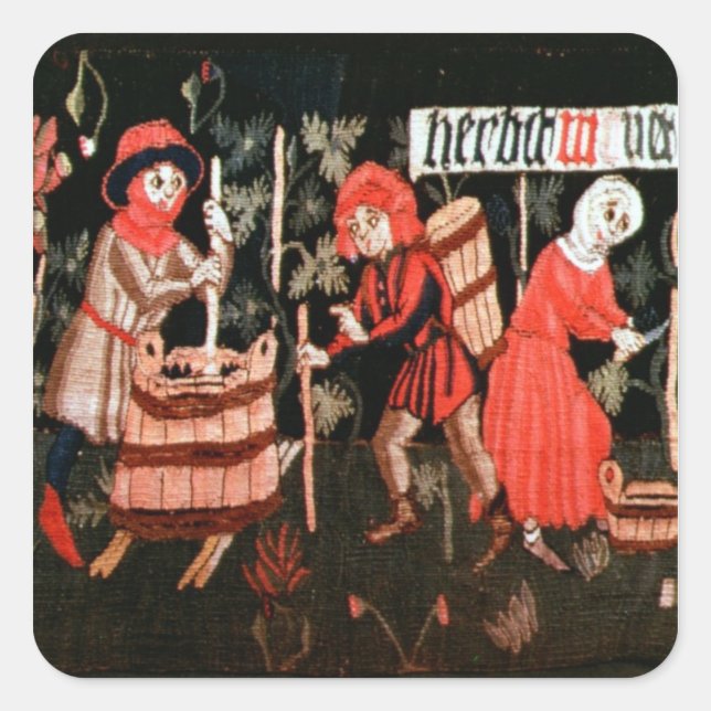 Adesivo Quadrado Laboratórios dos Meses, da Alsácia (Frente)