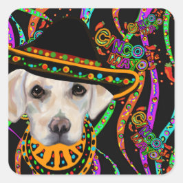 Adesivo Quadrado Labrador Retriever