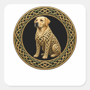 Adesivo Quadrado Labrador Retriever Nó Celta