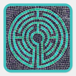 Adesivo Quadrado LABYRINTH III Vinhetas grandes quadradas - Turques