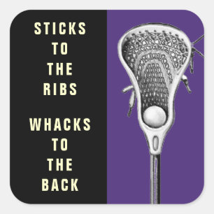 Adesivo Quadrado Lacrosse Sports Square Sticker