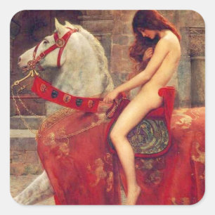 Adesivo Quadrado Lady Godiva Stickers
