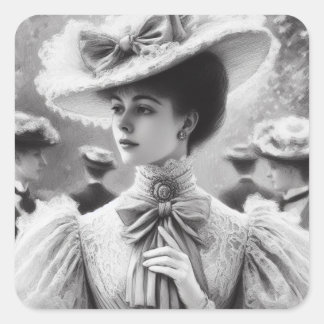 Adesivo Quadrado Lady in Lace