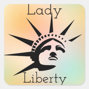 Adesivo Quadrado Lady Liberty