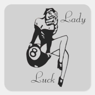Adesivo Quadrado Lady Luck