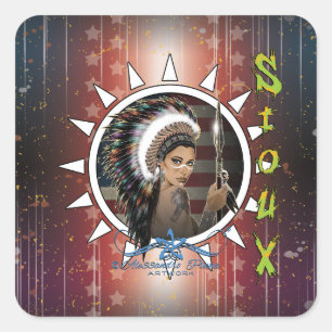 Adesivo Quadrado Lady Sioux