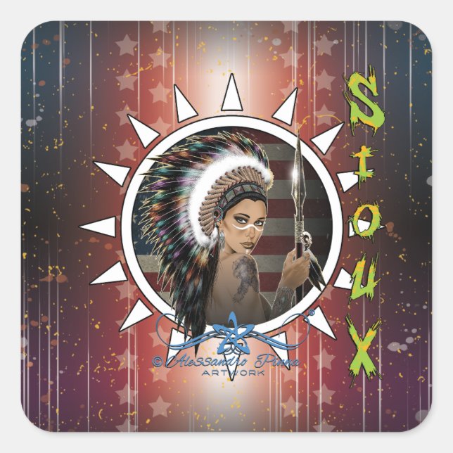 Adesivo Quadrado Lady Sioux (Frente)