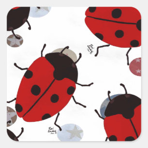 ADESIVO QUADRADO LADYBUGS