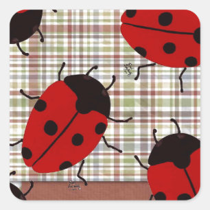 ADESIVO QUADRADO LADYBUGS