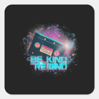 Adesivo Quadrado Ladys Cassette Seja gentil - Fora deste mundo