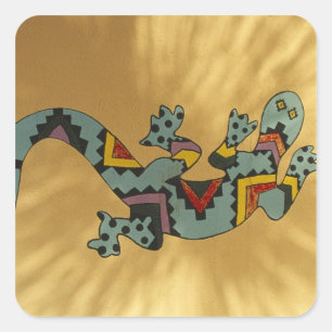 Adesivo Quadrado Lagarto geco pintado na parede, Tucson, Arizona,