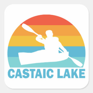 Adesivo Quadrado Lago Castaic Califórnia Caiaque