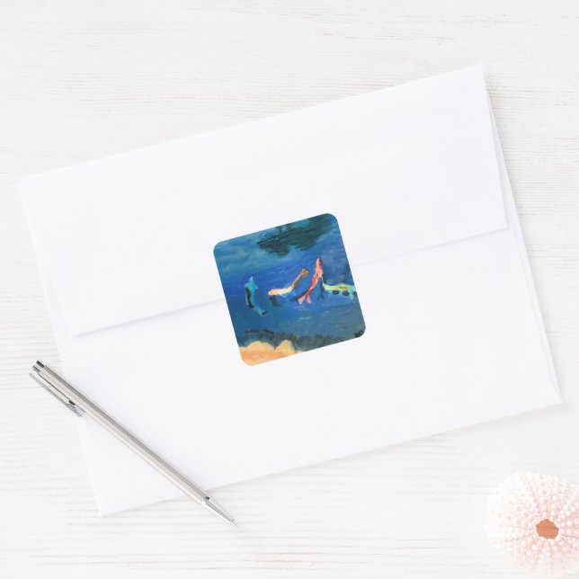 Adesivo Quadrado Lago de Koi (Envelope)