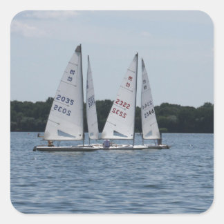 Adesivo Quadrado Lago Harriet Sailboat