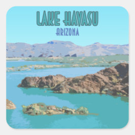 Adesivo Quadrado Lago Havasu Arizona Vintage