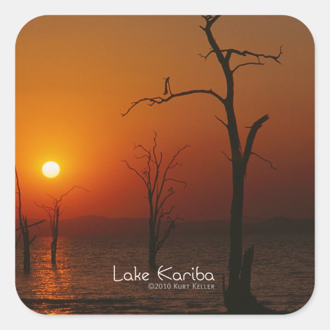 Adesivo Quadrado Lago Kariba (Frente)