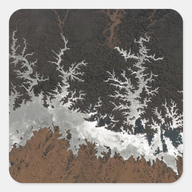 Adesivo Quadrado Lago Nasser, no Egito (Frente)