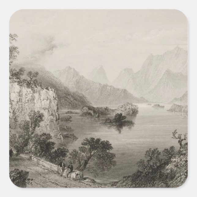 Adesivo Quadrado Lago Superior em Killarney, County Killarney, (Frente)