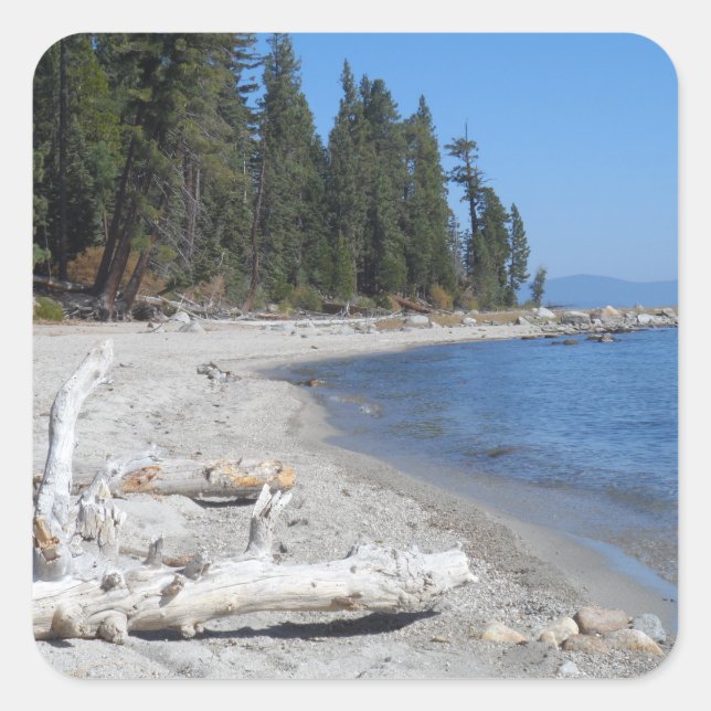 Adesivo Quadrado Lago Tahoe, CA (Frente)