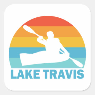 Adesivo Quadrado Lago Travis Austin Texas Caiaque