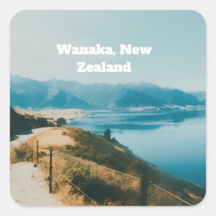 Adesivo Quadrado Lago Wanaka, Ilha do Sul, Nova Zelândia
