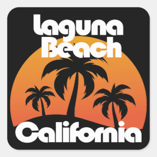 Adesivo Quadrado Laguna Beach, Califórnia