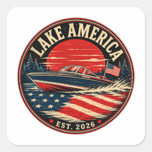 Adesivo Quadrado Lake America é humor político de 2026