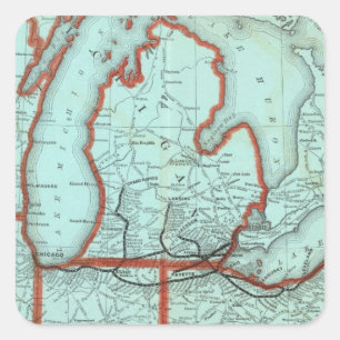 Adesivo Quadrado Lake Shore e Southern Michigan