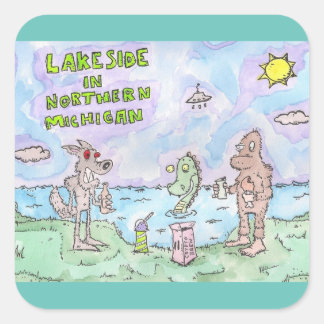 Adesivo Quadrado Lakeside Em Michigan