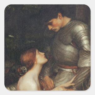 Adesivo Quadrado Lamia [John William Waterhouse]