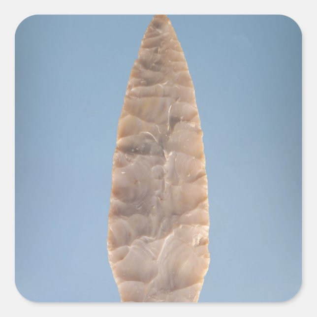 Adesivo Quadrado Lâmina solutreana "folha de louros", encontrada em (Frente)