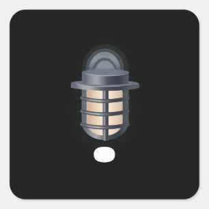 Adesivo Quadrado Lâmpada de parede de alumínio para mobiliário bril